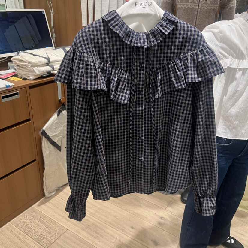 OGI東大門㊣實拍女士新款真品25秋冬推薦時尚熱賣襯衫蕾絲衫FLat OGI襯衫/蕾絲衫