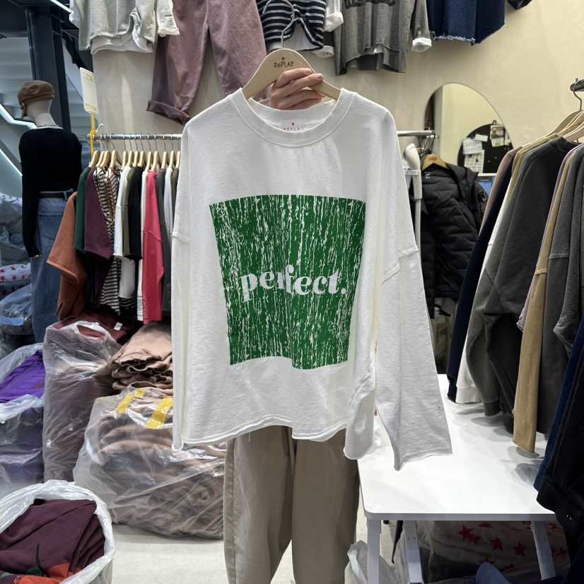 REPLAY東大門㊣實拍女士新品25秋冬時尚人氣休閑熱賣長袖T恤REPLAY長袖T恤
