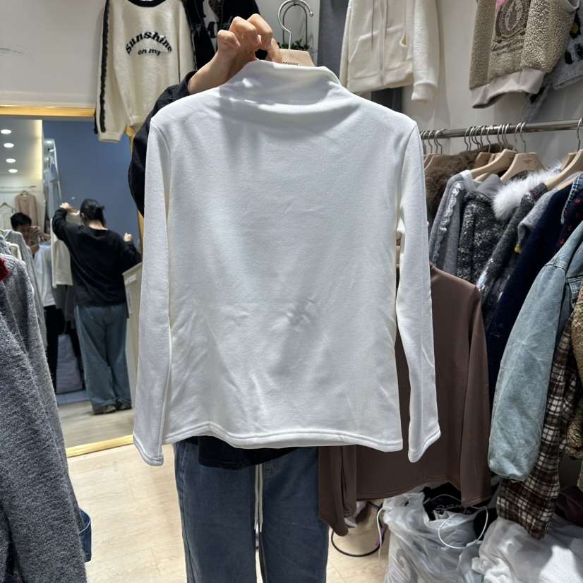 UNDERSTAR_VINTAGE東大門㊣代購女裝新品休閑長袖T恤不含配飾貂皮UNDERSTAR_VINTAGE長袖T恤