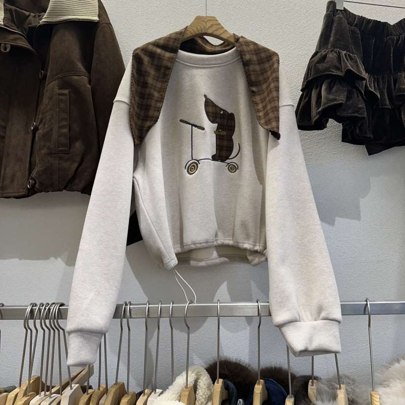 HIPTIQUE東大門㊣直郵女裝新款休閑推薦時尚真品衛衣含圍巾HIPTIQUE衛衣