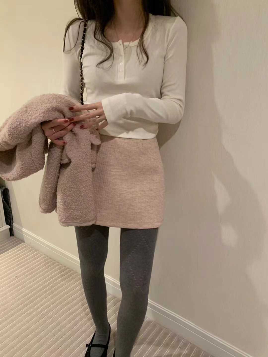 PYT-ot韓國代購㊣女士新款時尚熱賣25秋冬人氣推薦職業短裙pretty young thing短裙