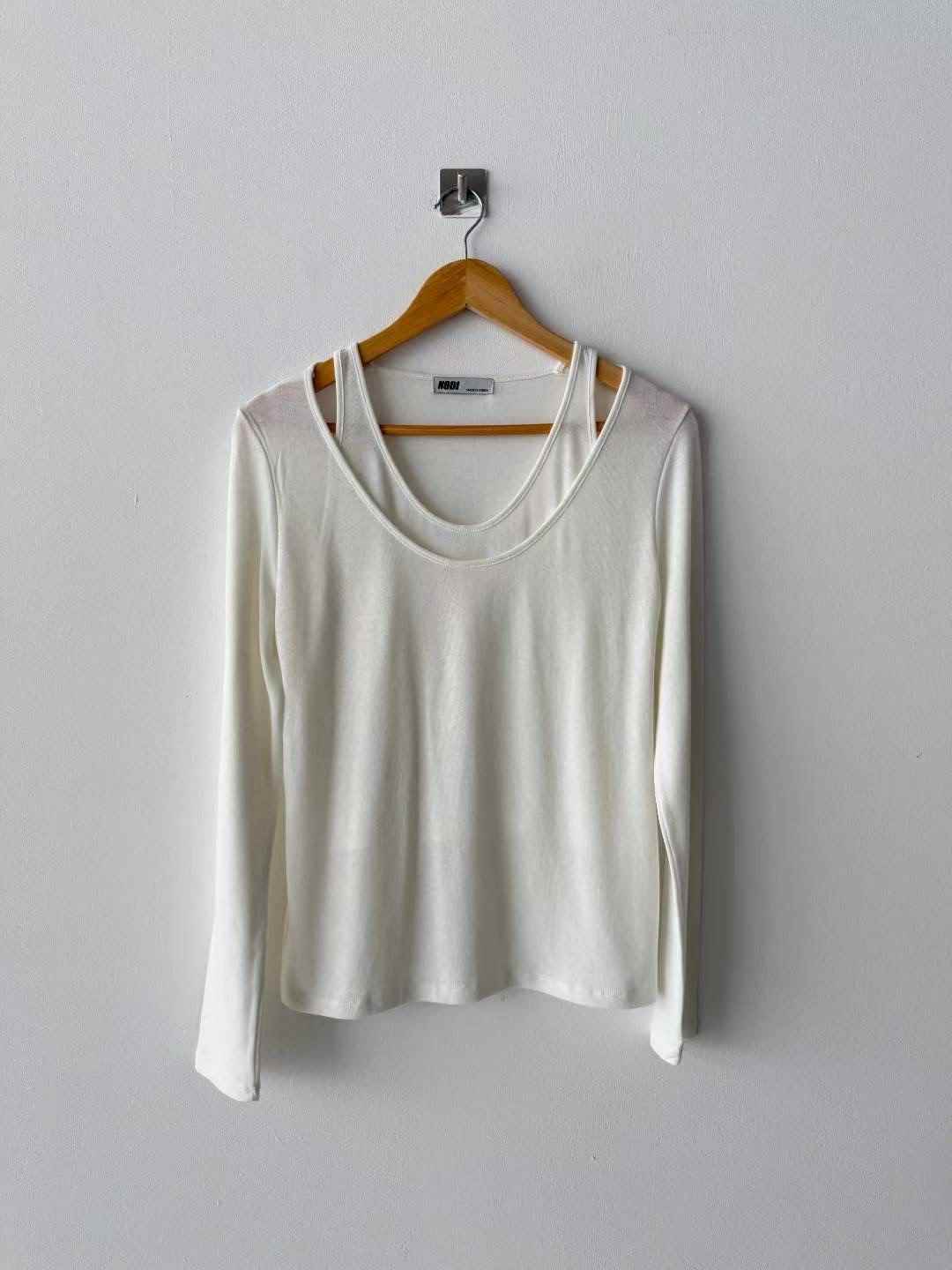 DOTNODI（無品牌標）東大門㊣實拍女士新品時尚長袖T恤假兩件DOTNODI長袖T恤
