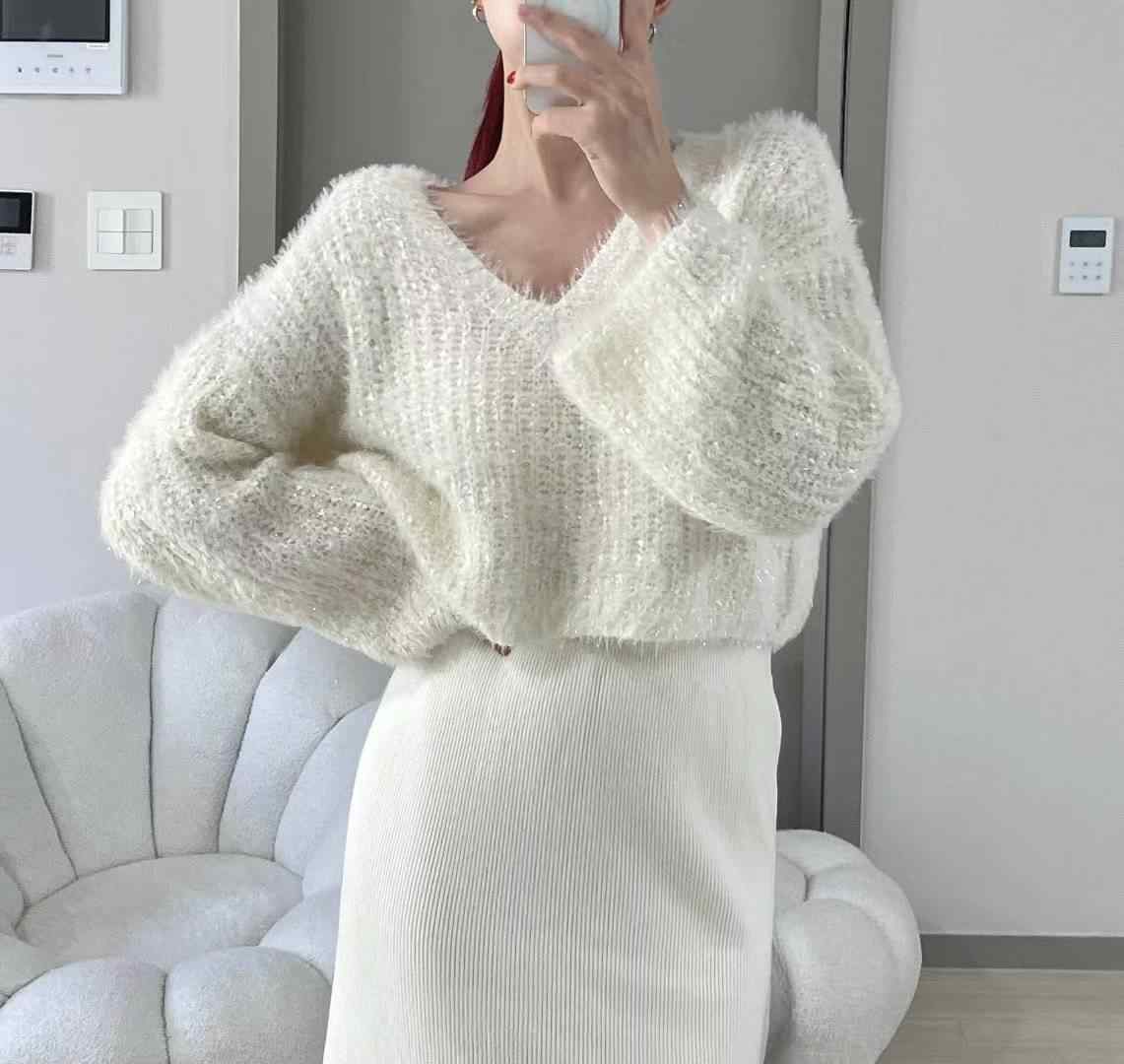 KITSCH東大門㊣實拍女裝新款休閑職業人氣推薦25秋冬針織衫皮草KITSCH針織衫