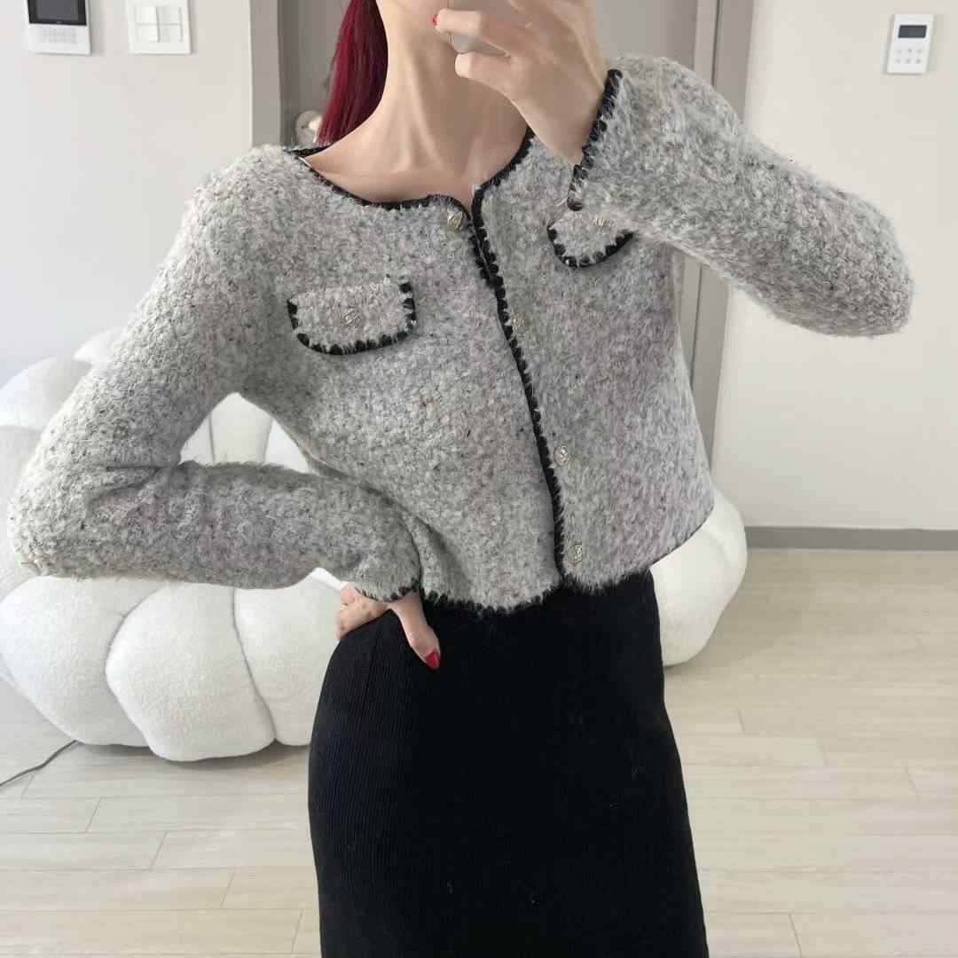 KITSCH韓國代購㊣女士新款25秋冬真品熱賣人氣推薦針織衫花呢KITSCH針織衫