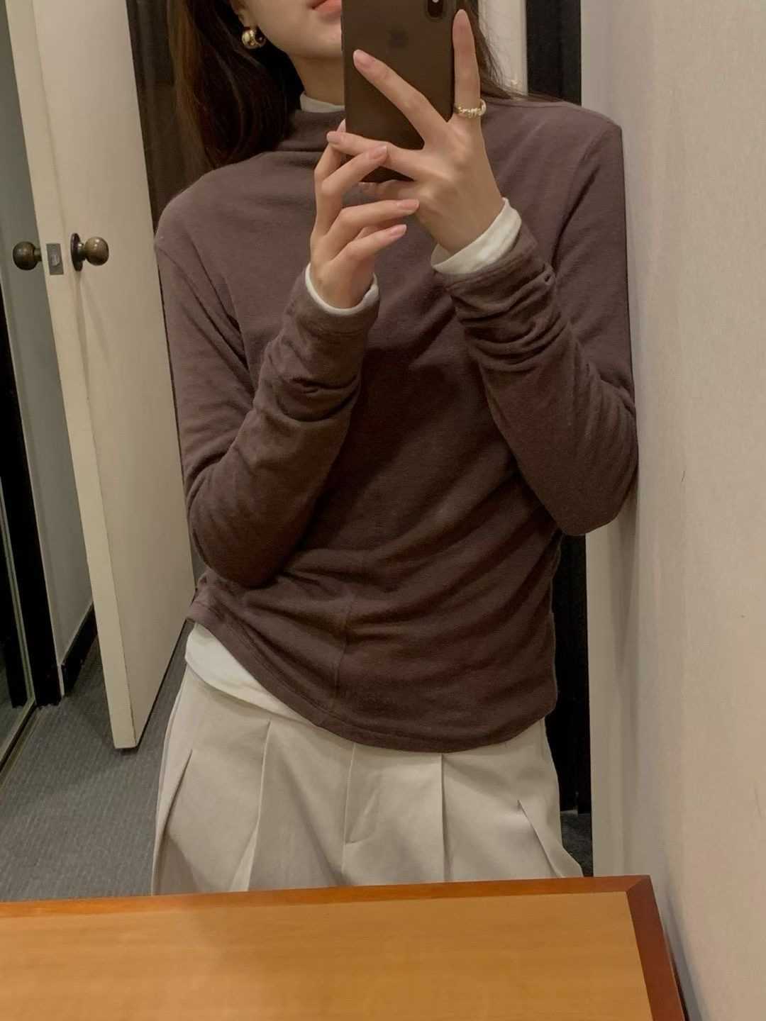 OSRO東大門㊣直郵女士新品25秋冬推薦真品人氣長袖T恤安哥拉OSRO長袖T恤