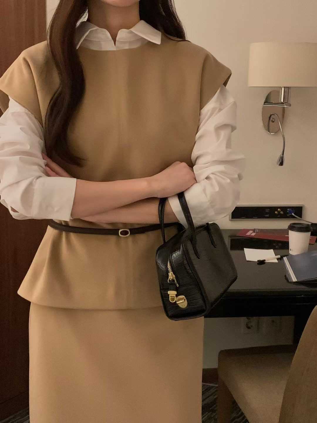 OSRO東大門㊣實拍女士新款職業25秋冬真品吊帶背心不含腰帶OSRO吊帶/背心