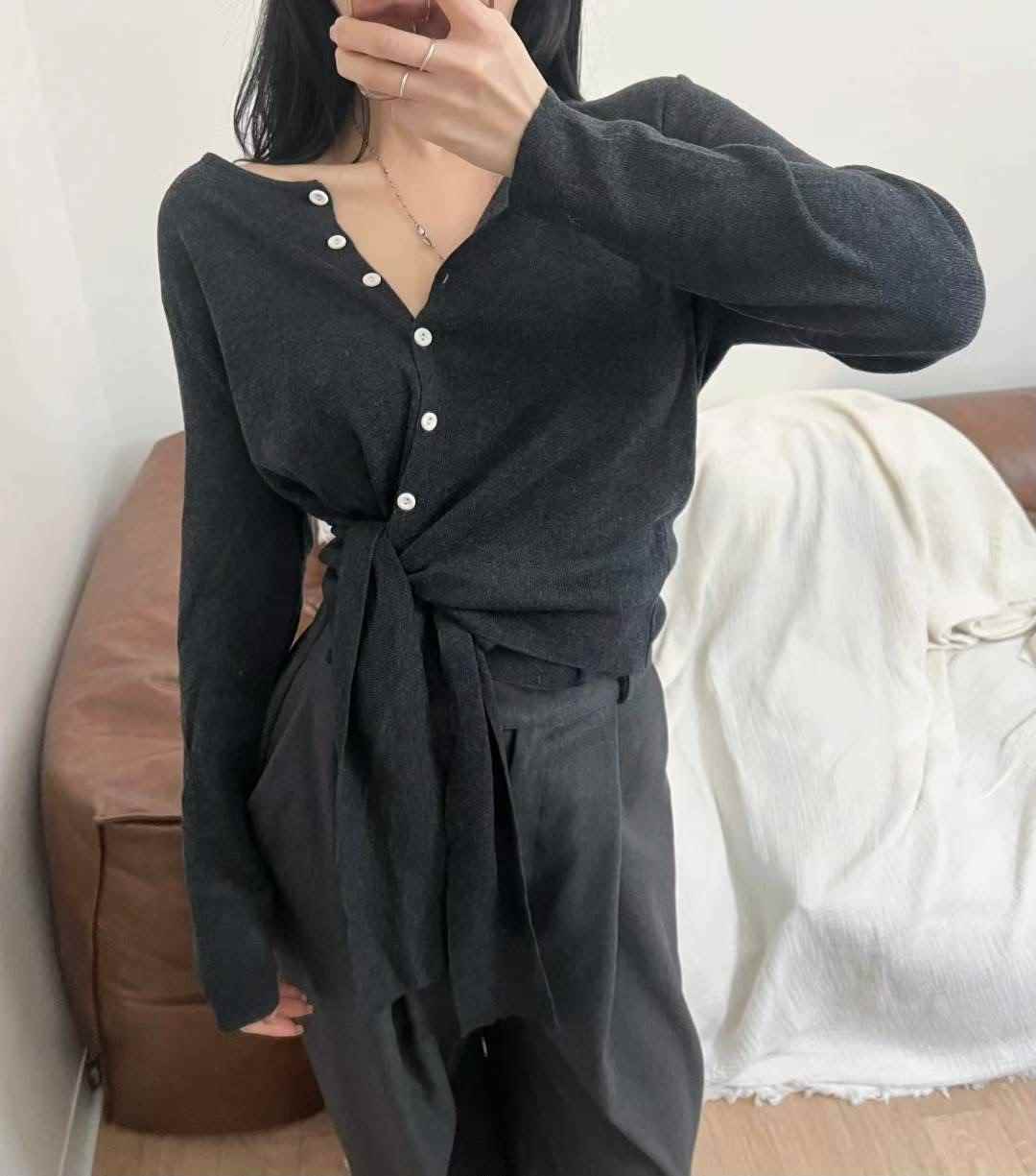 KITSCH東大門㊣實拍女士新款職業25秋冬時尚人氣熱賣針織衫KITSCH針織衫