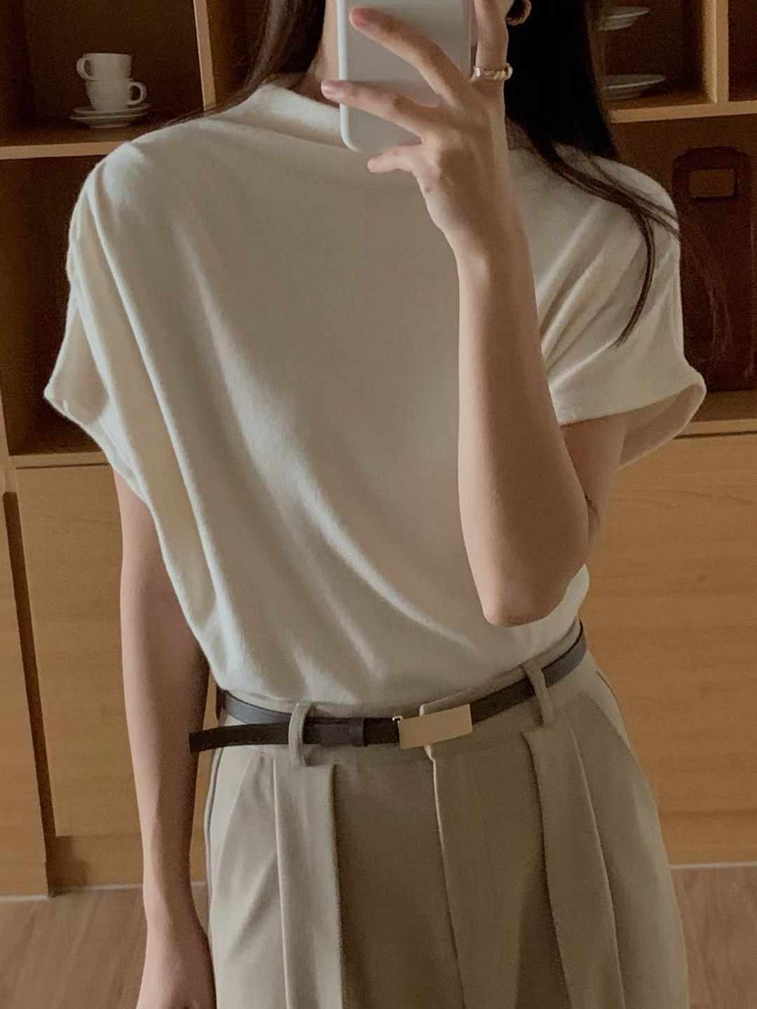 OSRO韓國直郵㊣女士新品25秋冬休閑人氣真品推薦職業時尚T恤OSROT恤