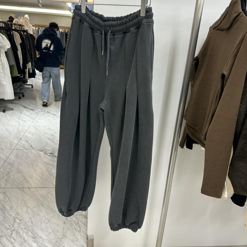 TOPDRESSING韓國直郵㊣女士新款推薦人氣真品休閑褲褶裥豬皮TOPDRESSING休閑褲