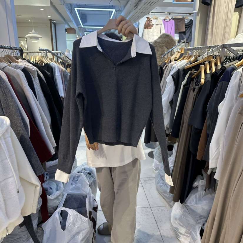 HARU-Q東大門㊣代購女士新款25秋冬真品職業針織衫不含項鏈HARU-Q針織衫