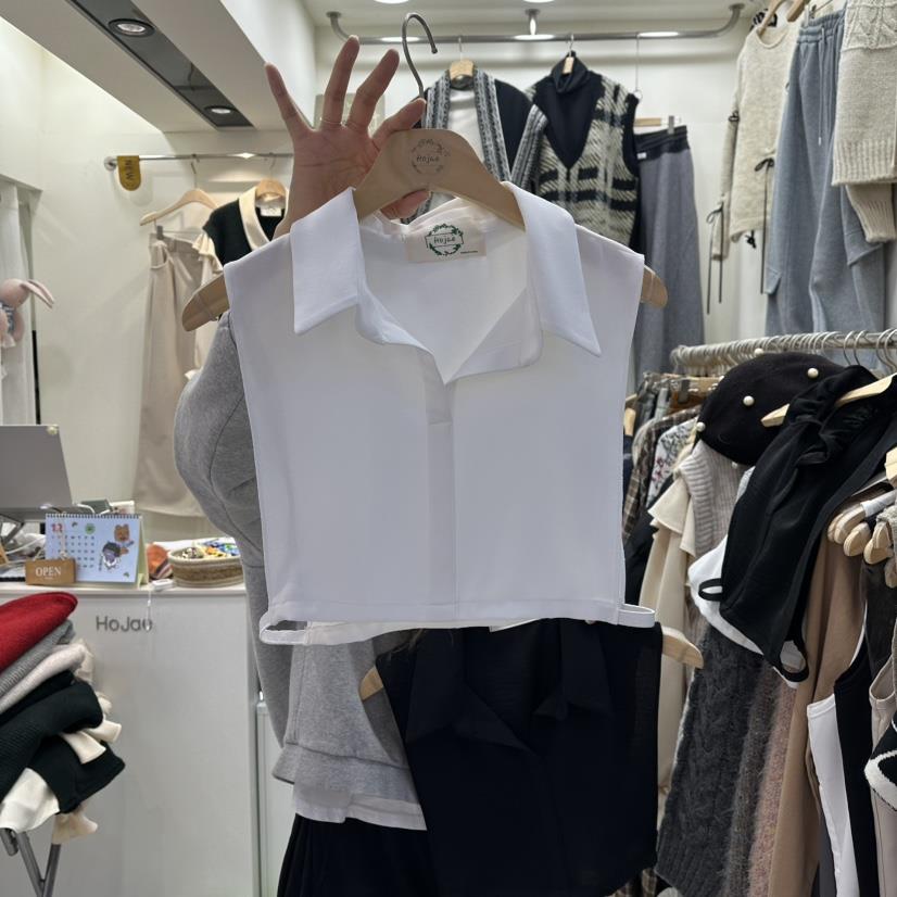 HOJAE東大門㊣直郵女士新品時尚真品熱賣推薦25秋冬休閑假領MID-LEVEL JUMP假領