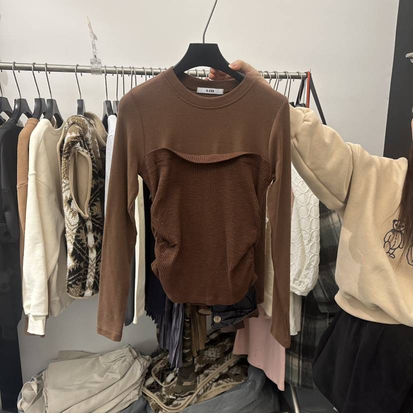 A.CES東大門㊣實拍女裝新品推薦人氣真品休閑25秋冬長袖T恤A.CES長袖T恤