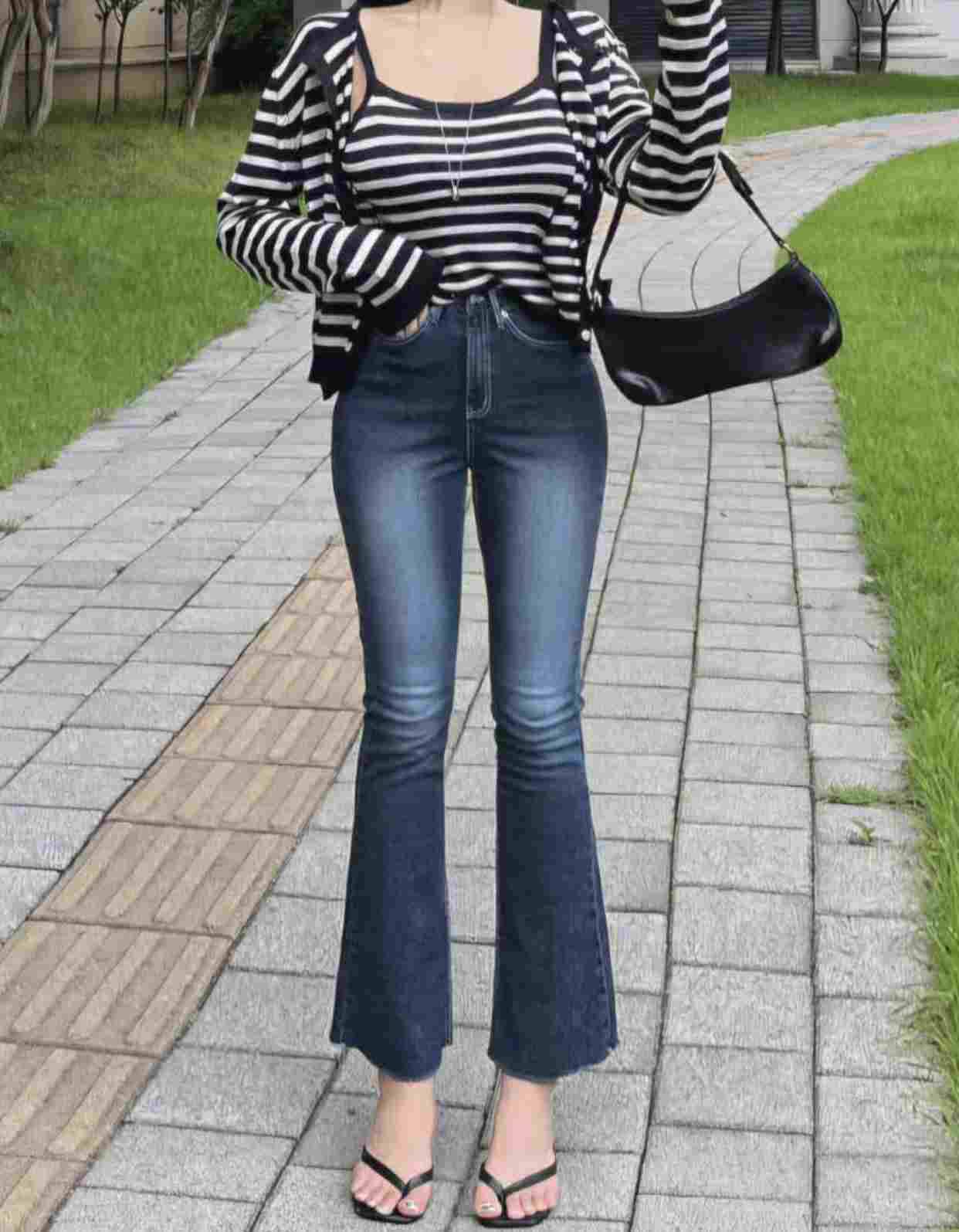 J CAT韓國直郵㊣女士新品休閑25秋冬職業推薦真品人氣牛仔褲J CAT牛仔褲