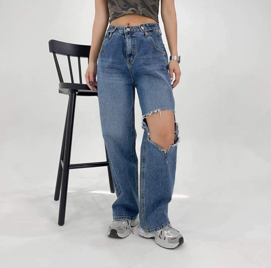 J CAT東大門㊣直郵女裝新款人氣職業真品熱賣25秋冬牛仔褲J CAT牛仔褲