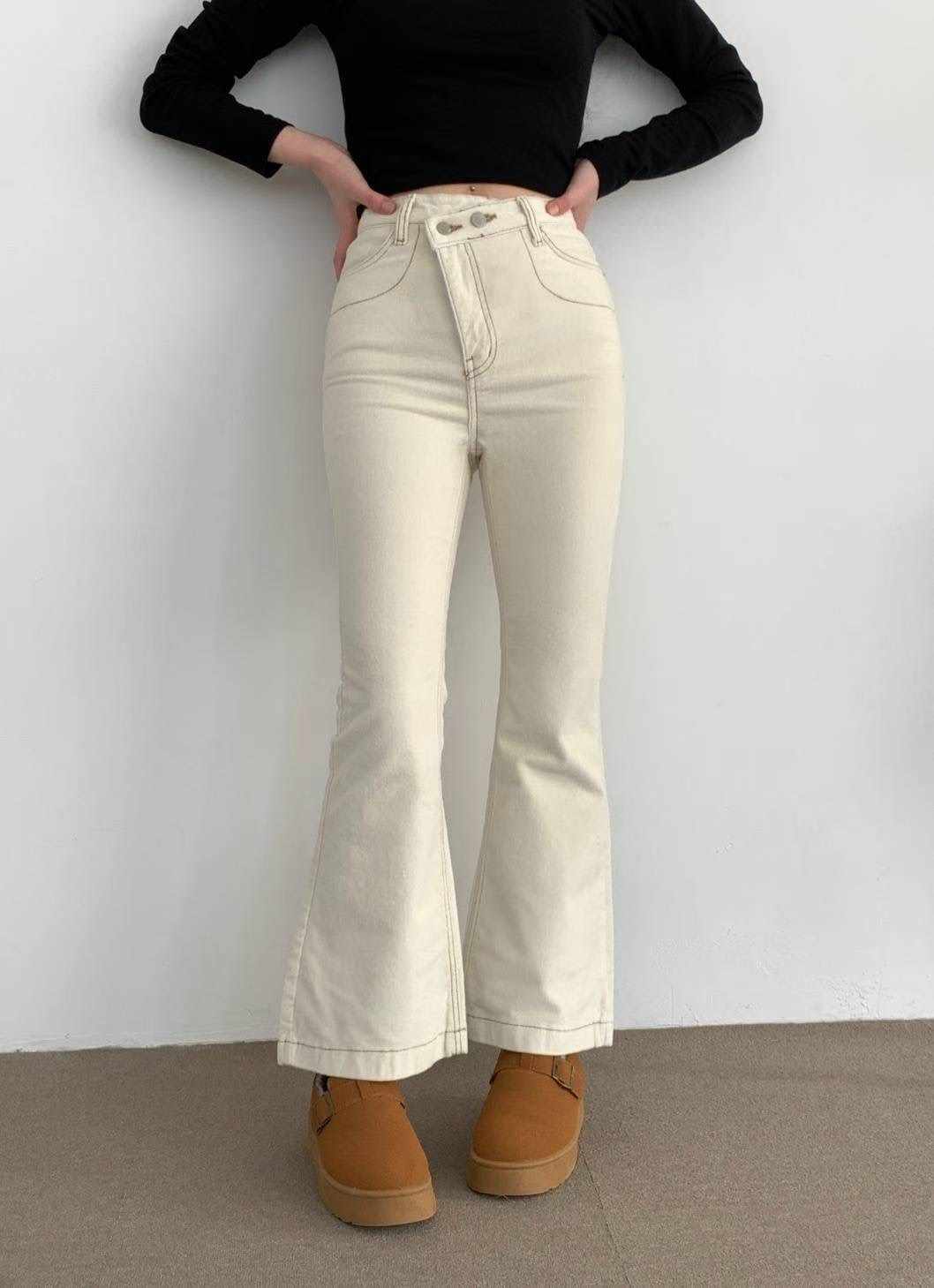 J CAT東大門㊣實拍女裝新款真品推薦時尚人氣熱賣25秋冬牛仔褲J CAT牛仔褲