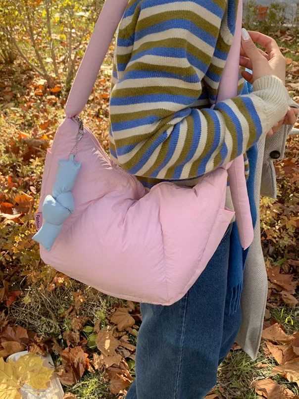 ORANGE-오렌지-OT韓國直郵㊣女士新品職業25秋冬單肩斜跨包棉ORANGE單肩/斜跨包