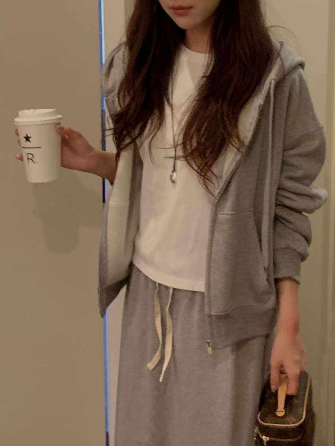 MIELLE-미엘르-OT韓國代購㊣女士新款真品夾克連帽拉鏈衫MIELLE-미엘르-OT夾克