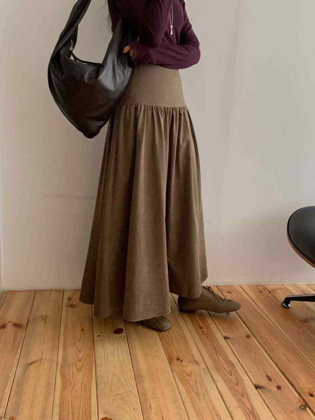 MIELLE-미엘르-OT韓國直郵㊣女士新款人氣25秋冬休閑長裙MIELLE-미엘르-OT長裙