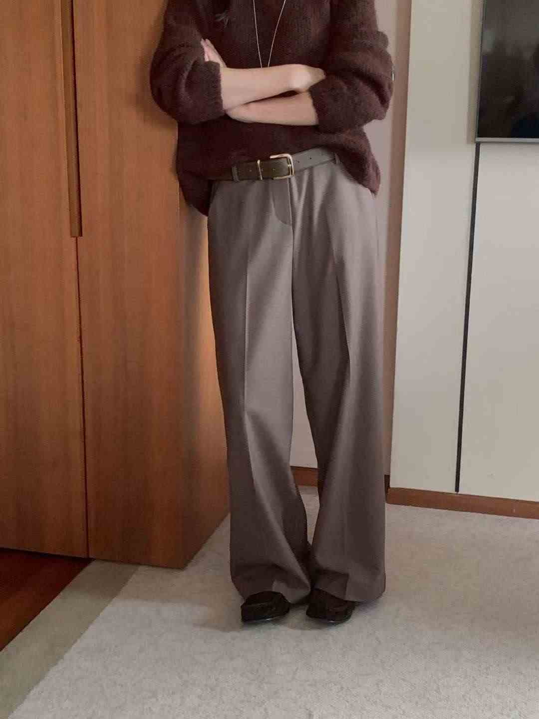 MIELLE-미엘르-OT韓國代購㊣女裝新品職業休閑褲不含腰帶MIELLE-미엘르-OT休閑褲