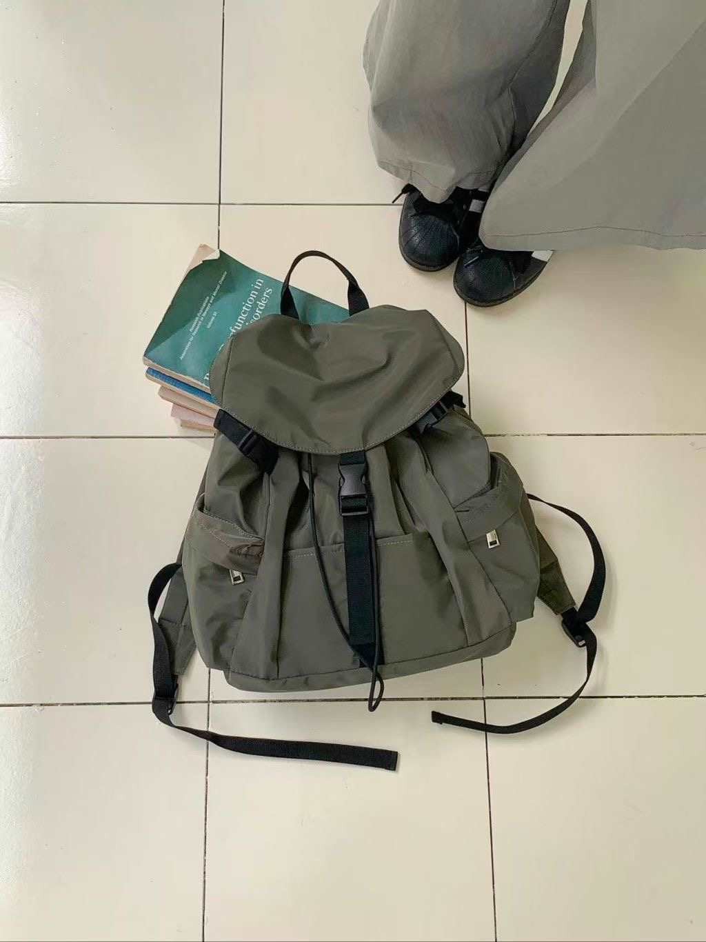 ORANGE-오렌지-OT東大門㊣直郵女士新品職業雙肩背包口袋ORANGE雙肩背包