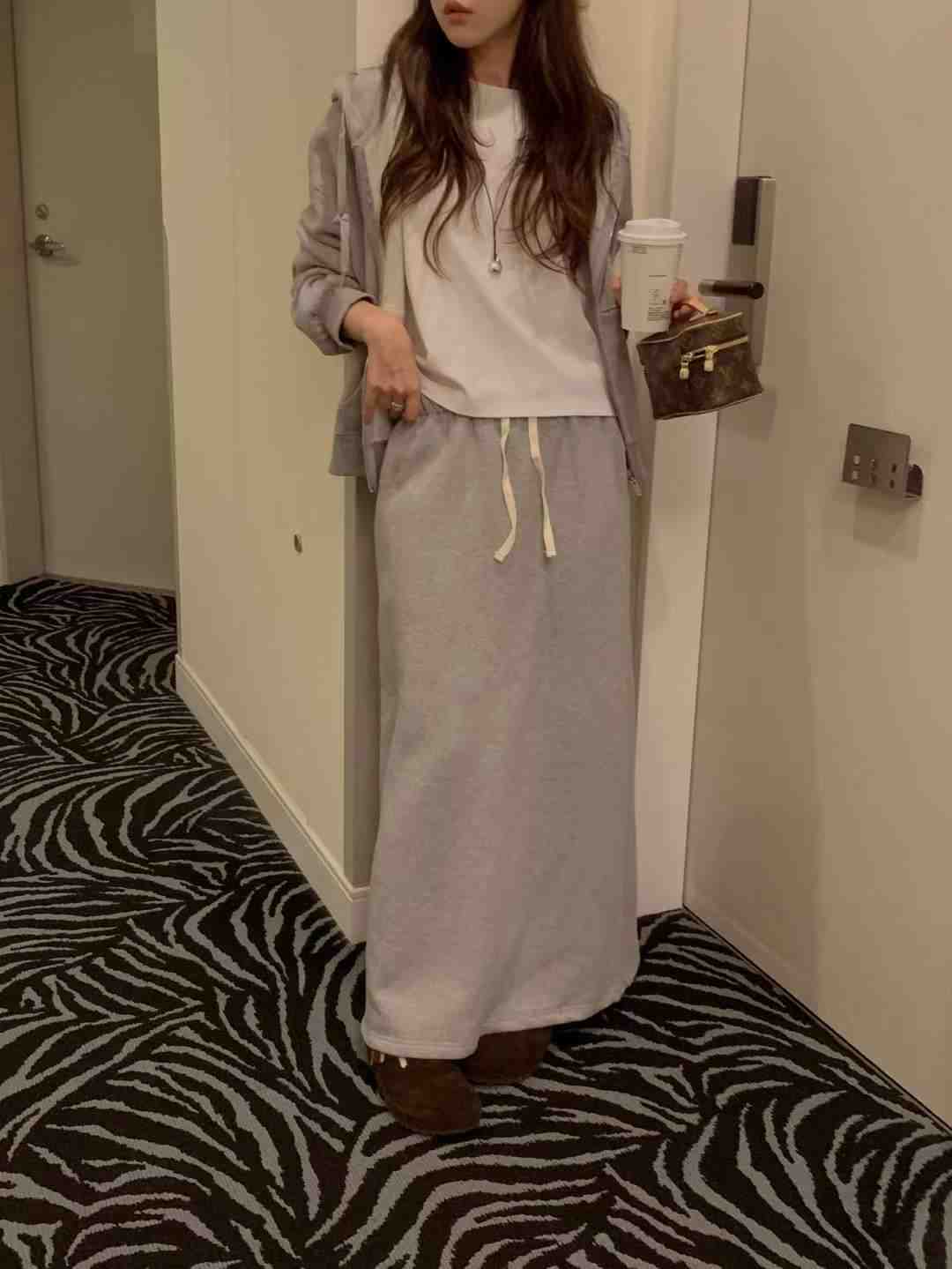 MIELLE-미엘르-OT韓國直郵㊣女裝新款時尚人氣真品長裙連帽MIELLE-미엘르-OT長裙