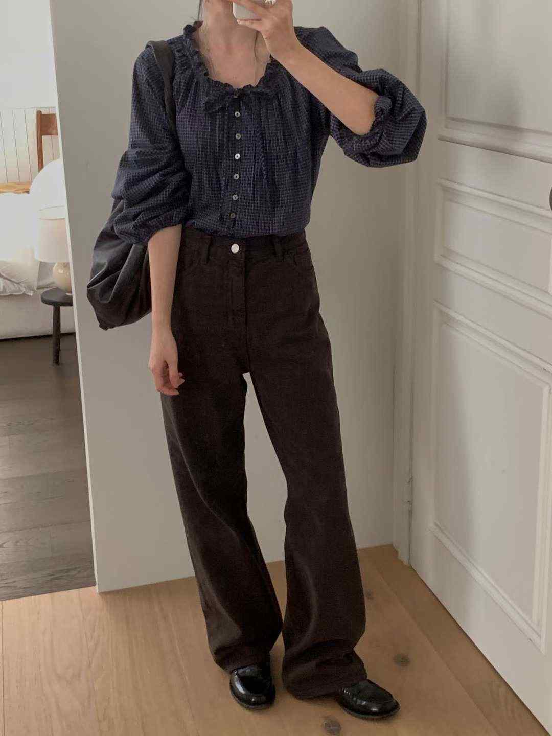 MIELLE-미엘르-OT東大門㊣直郵女士新品25秋冬推薦牛仔褲MIELLE-미엘르-OT牛仔褲