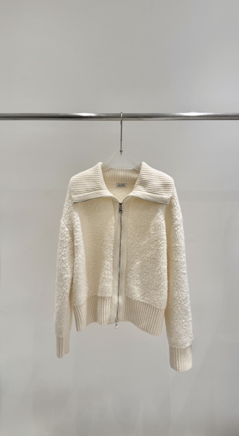 JANIE/NIA韓國直郵㊣女裝新款熱賣推薦休閑人氣25秋冬毛衣拉鏈JANIE/NIA毛衣