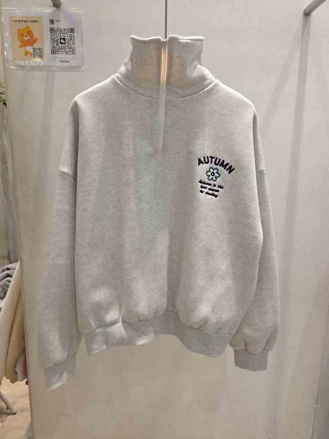 JAMES 제임스東大門㊣代購女裝新品休閑25秋冬衛衣加絨刺繡JAMES衛衣