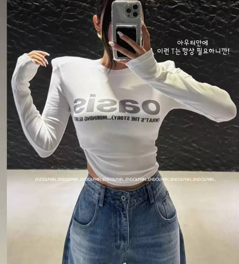 ENDOLPHIN東大門㊣實拍女裝新品時尚熱賣職業25秋冬長袖T恤ENDOLPHIN長袖T恤