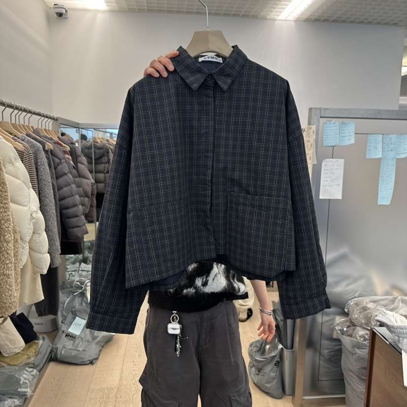 LTMS東大門㊣代購女裝新款推薦熱賣25秋冬襯衫蕾絲衫斜紋布棉LTMS襯衫/蕾絲衫