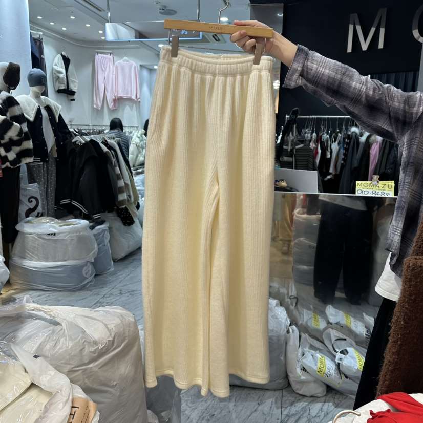 MIENNE韓國代購㊣女士新款熱賣休閑時尚推薦職業休閑褲抓絨MIENNE休閑褲