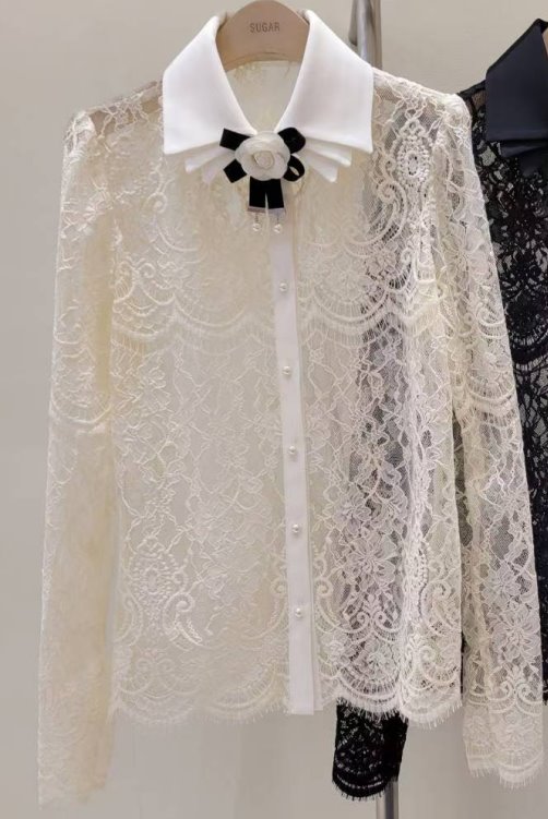 SUGAR-슈가-T東大門㊣實拍女裝新品職業真品休閑襯衫蕾絲衫SUGAR襯衫/蕾絲衫