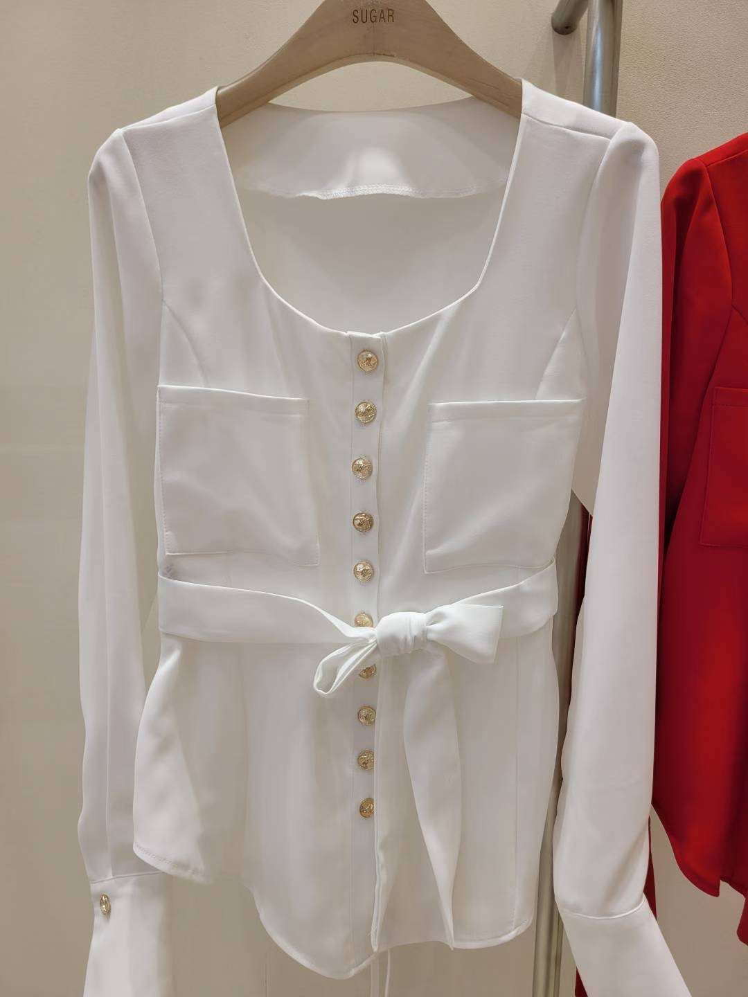 SUGAR-슈가-T東大門㊣代購女士新款25秋冬真品襯衫蕾絲衫SUGAR襯衫/蕾絲衫