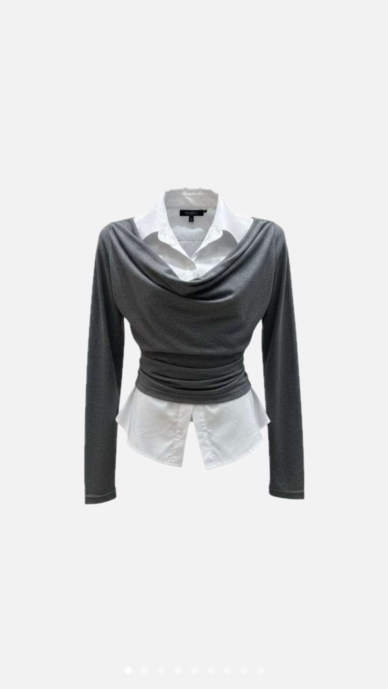 HEE SHOP東大門㊣實拍女士新款25秋冬人氣時尚長袖T恤假兩件HEE SHOP長袖T恤