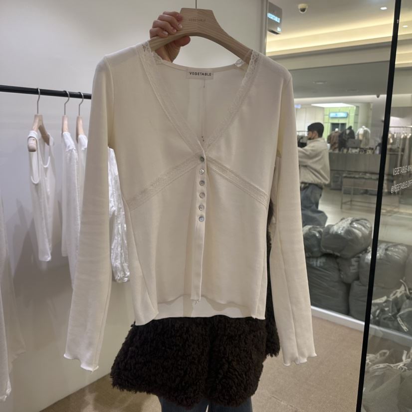 VEGETABLE東大門㊣實拍女士新款休閑真品25秋冬時尚長袖T恤VEGETABLE長袖T恤