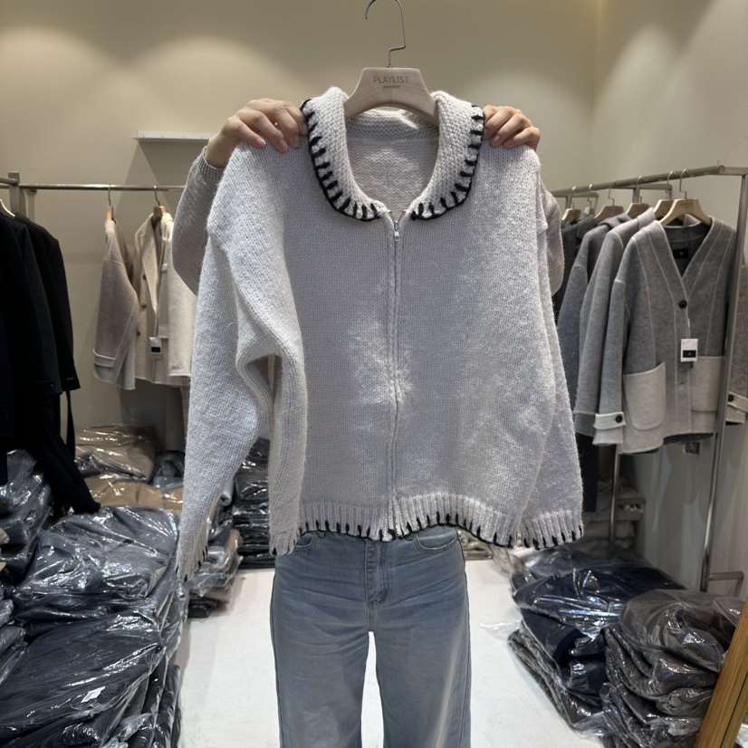 HER東大門㊣代購女裝新品推薦真品職業熱賣休閑人氣毛衣披肩HER毛衣