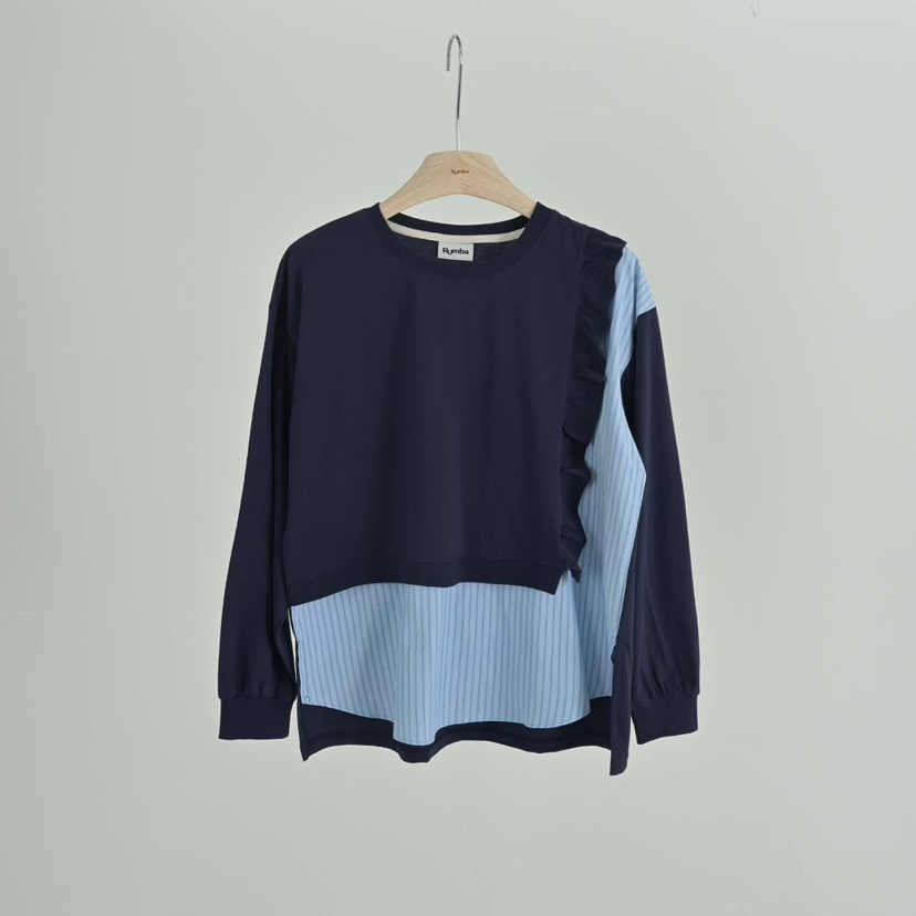 RUMBA東大門㊣直郵女裝新品25秋冬人氣真品職業推薦長袖T恤RUMBA長袖T恤