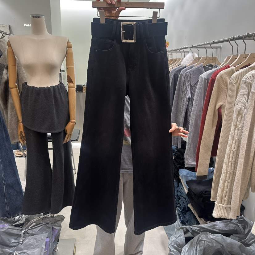 PART3韓國代購㊣女士新款熱賣休閑時尚職業休閑褲含腰帶加絨Part.3休閑褲