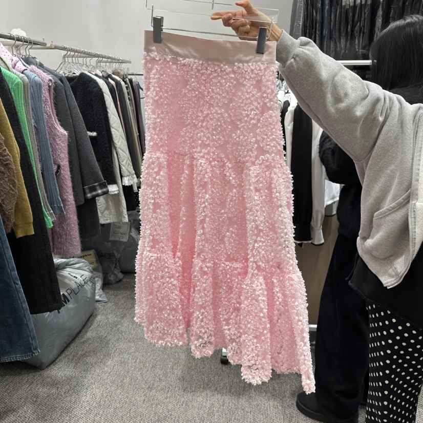 NAPKIN韓國代購㊣女士新品人氣真品25秋冬時尚熱賣休閑長裙NAPKIN長裙