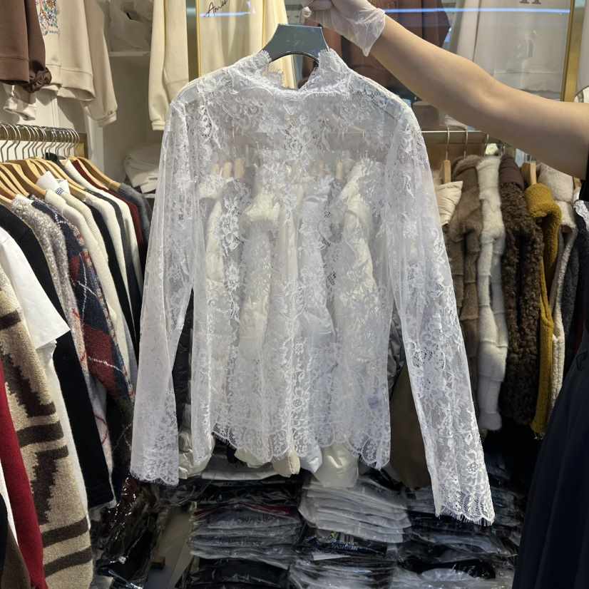 COCO HOLIC東大門㊣代購女裝新款推薦熱賣職業襯衫蕾絲衫蕾絲COCO HOLIC襯衫/蕾絲衫