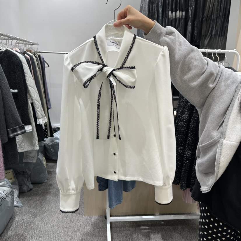 NAPKIN東大門㊣直郵女士新品時尚熱賣人氣襯衫蕾絲衫蕾絲圍巾NAPKIN襯衫/蕾絲衫