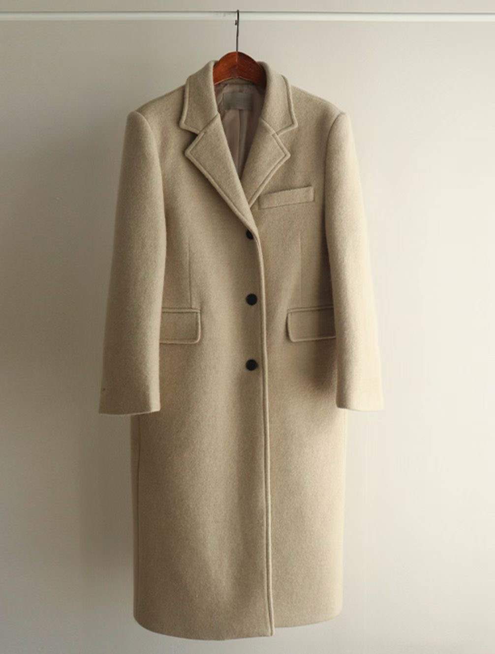 LOUNGE VERA韓國代購㊣女士新款25秋冬熱賣職業中長款大衣LOUNGE VERA-2件訂中長款大衣