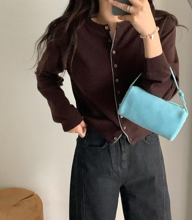 LOUNGE VERA韓國直郵㊣女裝新款推薦時尚休閑職業針織衫開衫LOUNGE VERA-2件訂針織衫