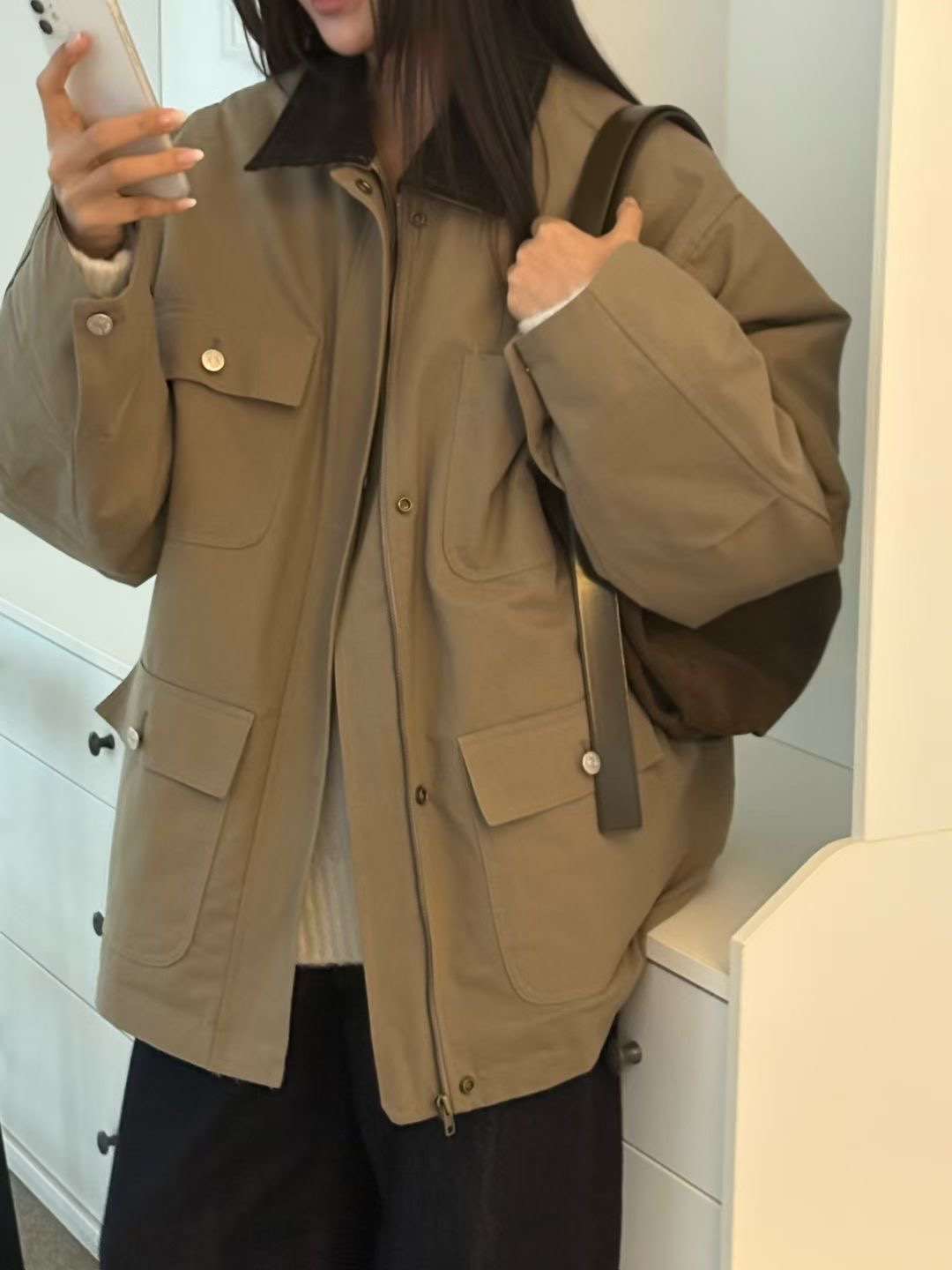 ALL OF US東大門㊣代購女士新款時尚25秋冬職業推薦人氣夾克ALL OF US夾克