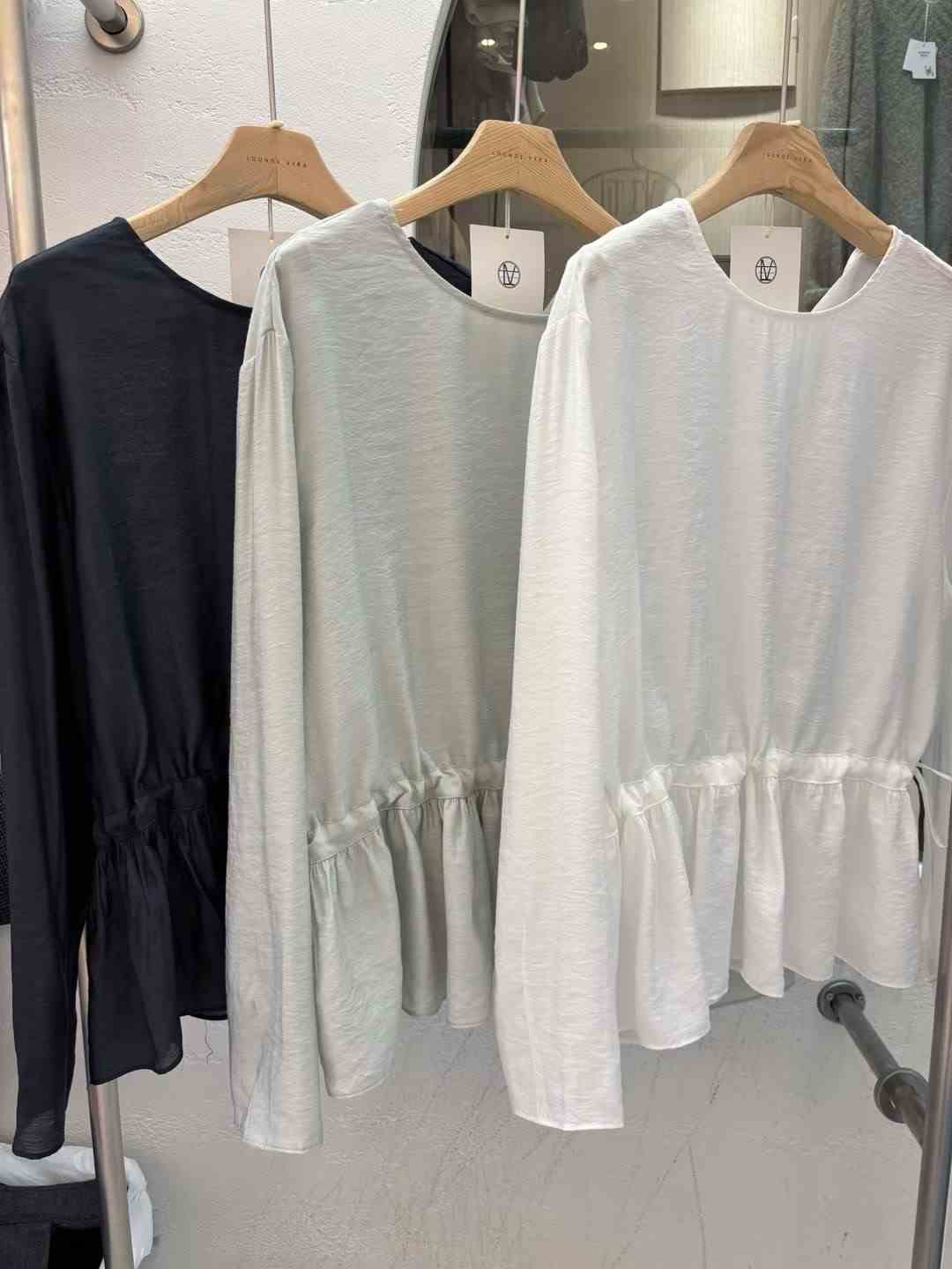 LOUNGE VERA東大門㊣直郵女裝新款25秋冬熱賣襯衫蕾絲衫雙面LOUNGE VERA-2件訂襯衫/蕾絲衫