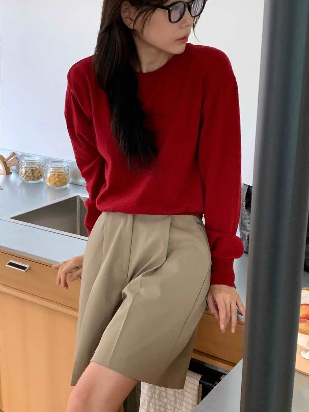 ALL OF US韓國直郵㊣女裝新品職業休閑真品熱賣推薦針織衫ALL OF US針織衫