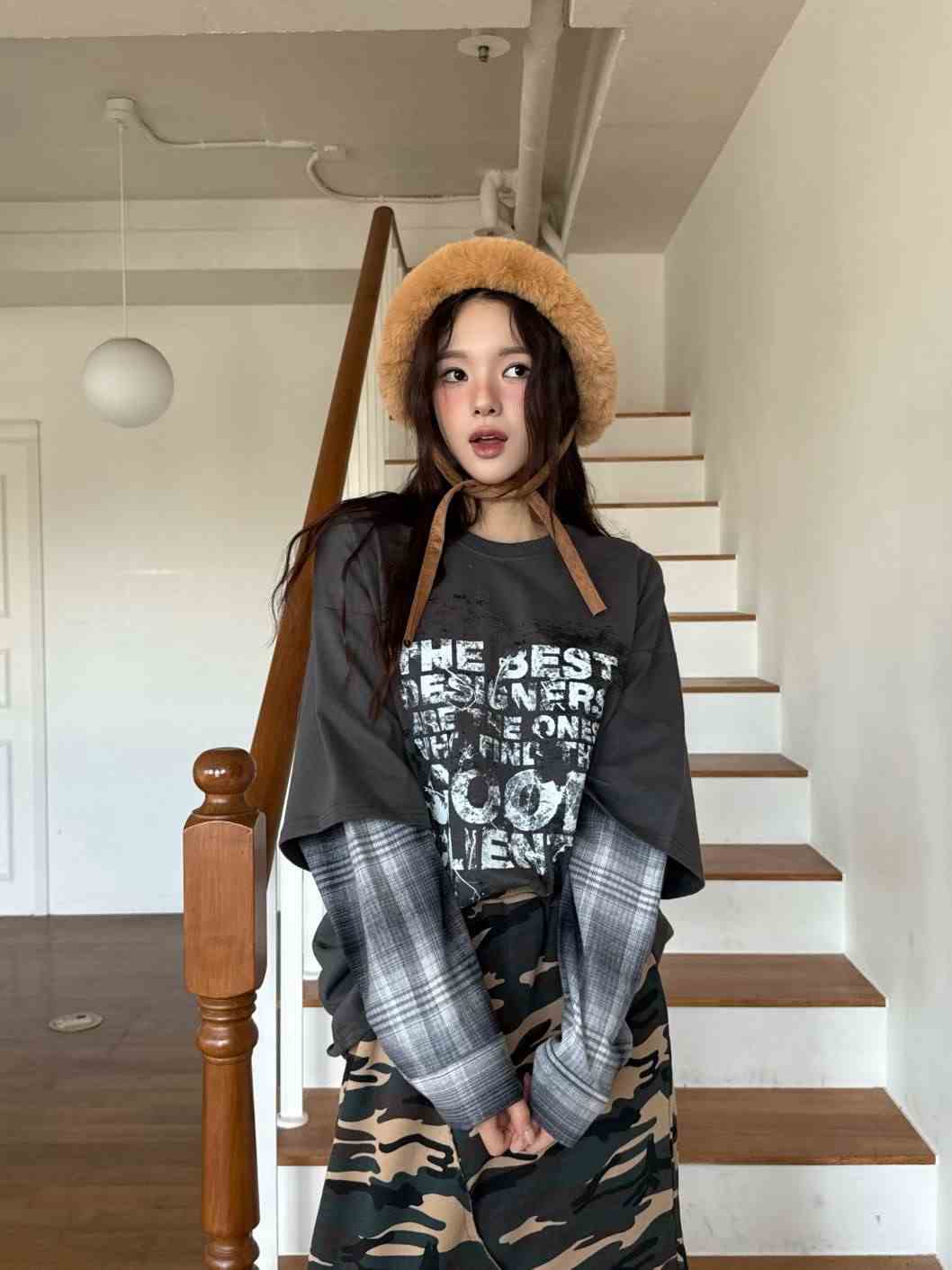 GISELE韓國直郵㊣女士新品人氣職業熱賣真品25秋冬休閑長袖T恤GISELE長袖T恤