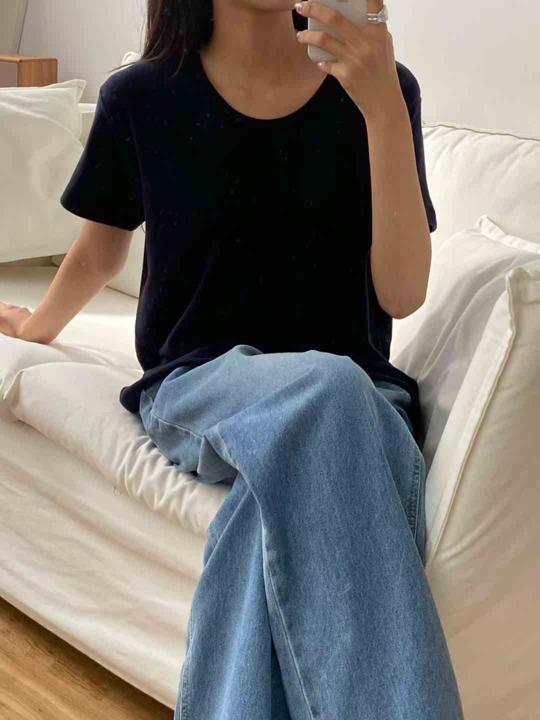 ALL OF US東大門㊣直郵女裝新品推薦25秋冬休閑職業熱賣T恤ALL OF UST恤