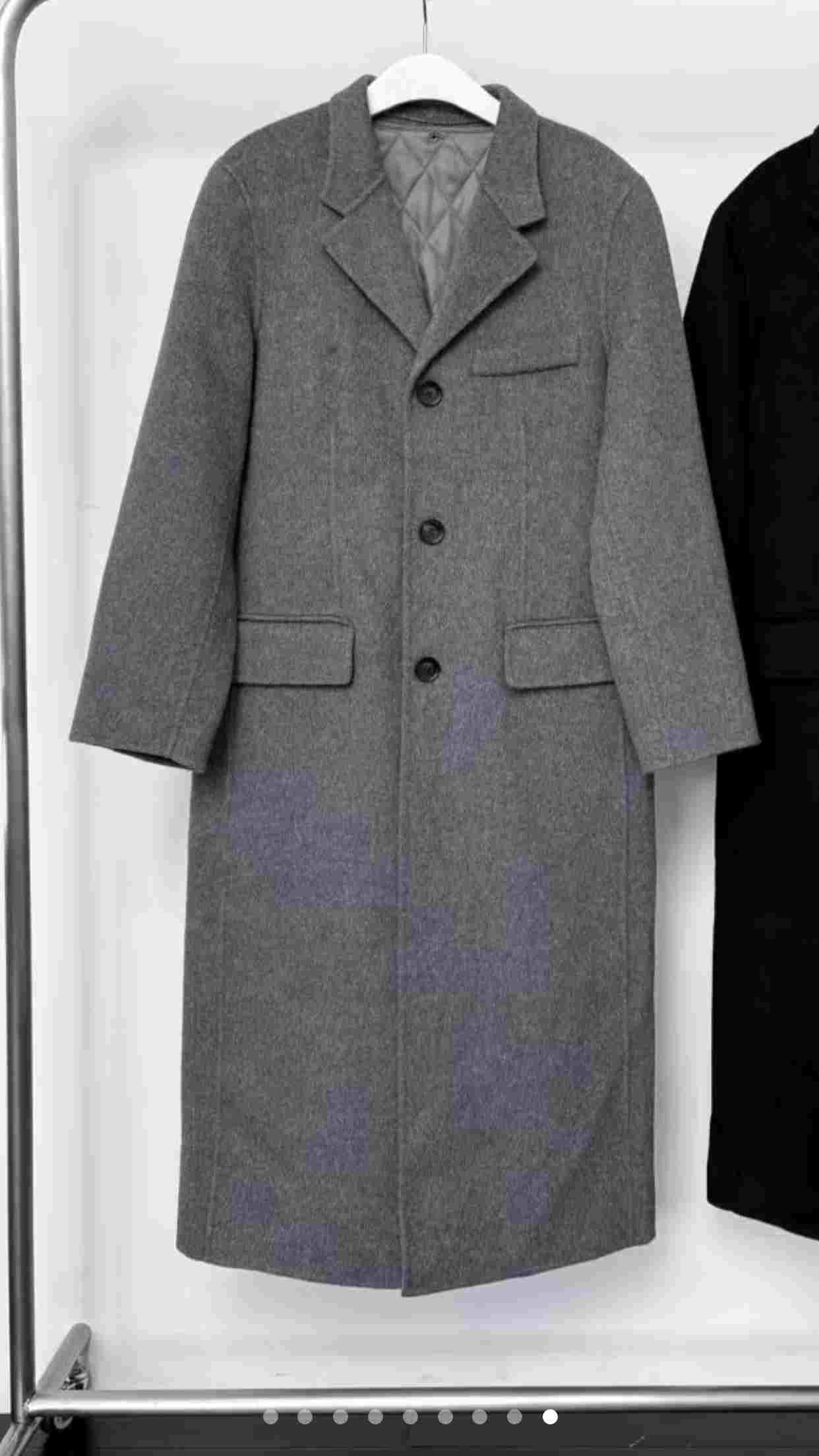 UNSANE東大門㊣代購女士新品職業推薦休閑真品中長款大衣羊毛UNSANE中長款大衣