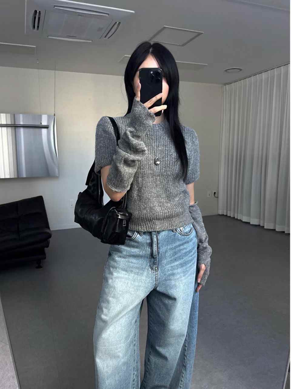 UNSANE韓國直郵㊣女裝新款真品熱賣25秋冬時尚休閑推薦針織衫UNSANE針織衫